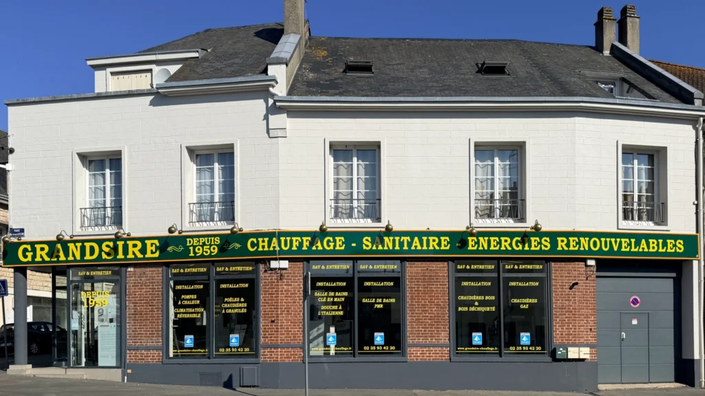 Façade Grandsire et Fils chauffage à Aumale